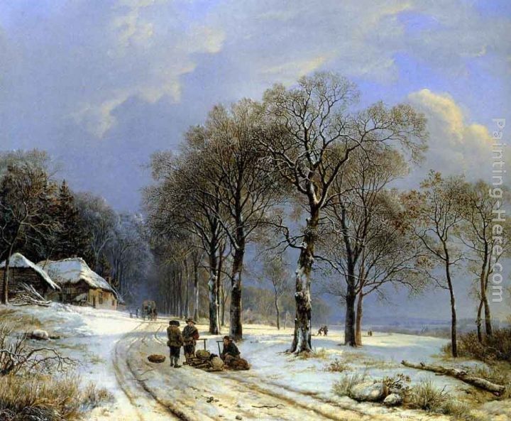 Barend Cornelis Koekkoek Winter landscape